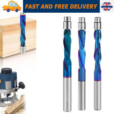 Up Down Cut Carbide Flush Trim Router Bit Spiral Cutter 1/4 Inch Shank End Mill