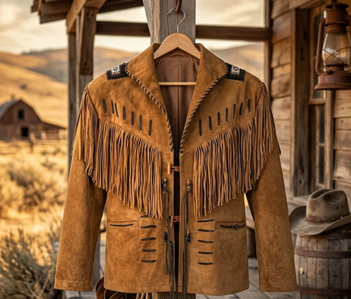 Men western cowboy suede - men's,