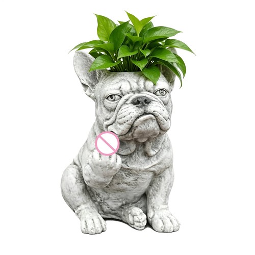 Funny french bulldog planter - funny,