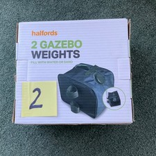 2 Halfords Gazebo Awning Weights 10L /10kg polythene liner fill with water/sand 