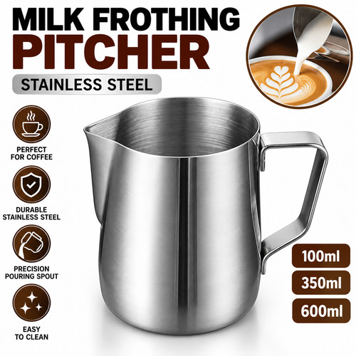 Stainless steel milk frothing - stainless,