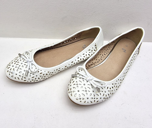 Womens white ballet pumps - womens,
