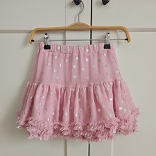 Joules Girls Pink Ruffled Tutu Skirt With Silver Spots Ballet/Party Age 7-8