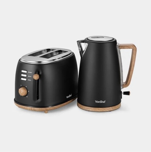 Fika cream wood kettle and - &,