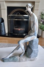 Lladro Nao Harlequin & Mandolin Porcelain Figurine ex. condition 36.5 cms tall