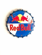 Wall Art/sign Red-Bull Retro/Vintage Tin Metal 30cm Bottle Top Bar Pub hand made