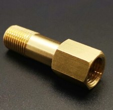 50mm Long 3/8" Male - Female BSP Thread Coupler Brass Connector Fitting Adapter