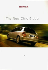 Honda Civic 5-dr 2000-2002 UK Market Sales Brochure Executive SE, SE & S 1.4 1.6