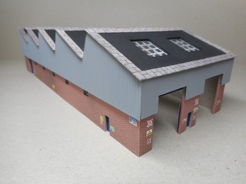 Gauge locomotive shed model - n,