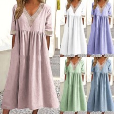 Ladies V-neck Lace Pockets