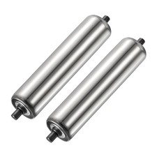 2 Pcs Conveyor Roller(Silver
