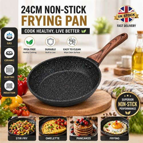 Non stick black frying - black,