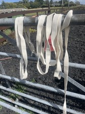 Soft Cotton Webbing Lunge Rein Premium Quality White 