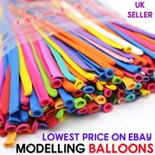 100 X Long Plain Balloons Latex Balons 260Q Twisting Modelling Long Balloons UK