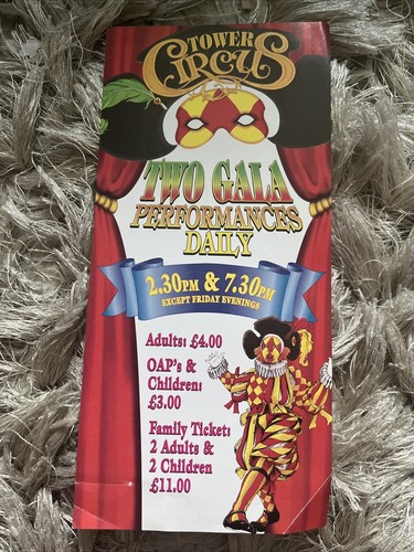 Blackpool tower circus flyer - blackpool,