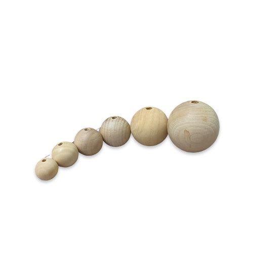Wooden balls natural - wooden,