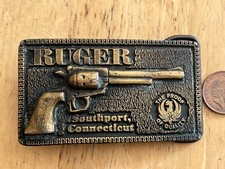 Wyoming Studio Art Works Belt Buckle Ruger Revolver Buckle  Heavy Ruger Buckle
