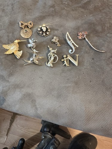 Lot pins brooch earrings - of, pins/brooch/earrings