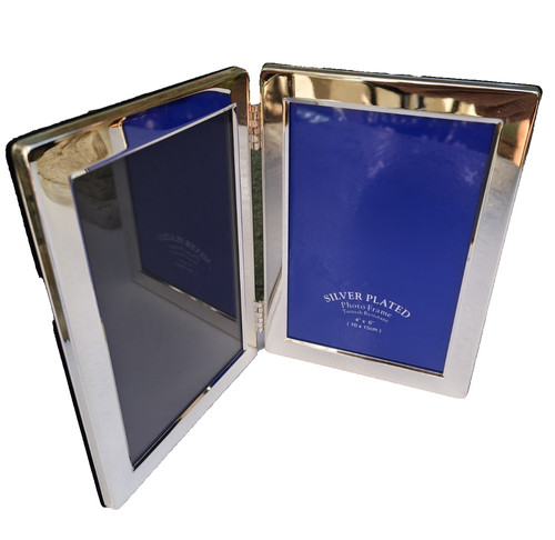 Silver plated bifold photo - silver,