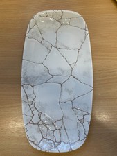 Churchill Studio Prints Kintsugi Oblong Plates Coral Made in England