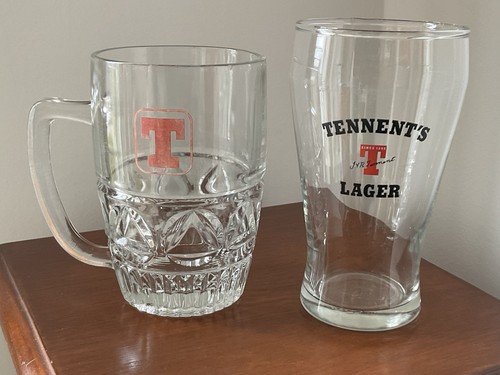 Vintage tennents lager pint - lager,