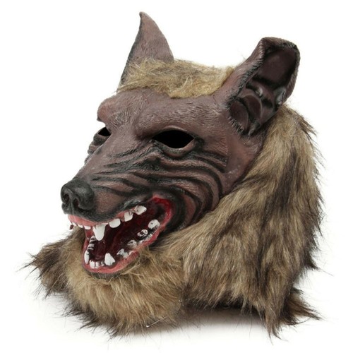Horror latex wolf head mask - wolf,