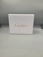 Cartier Drawer Gift box - White & Gold Lettering - Shredded Paper & Ribbon Set