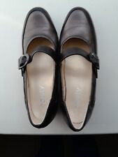 Equity Edith Shoes UK Size 4.5 Brown Bronze Buckle Heel Wide Fitting