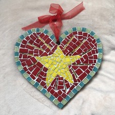 Mosaic Heart Hanging Ornament