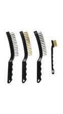 Wire Brush Set 4Pcs Rust Dirt Paint Removal BBQ Metal Cleaning Parkside