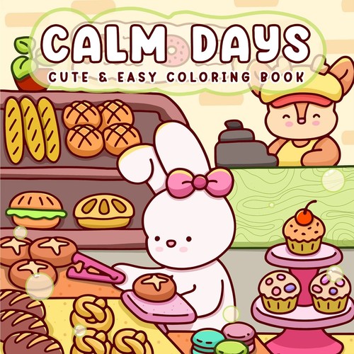 Calm days adult coloring book - calm,