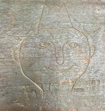 ANT UNIQUE LARGE WOOD &LEATHER BLACKSMITH BELLOWS 1880 HAND CARVED FOLK ART TOOL