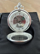 Atlas Editions The Heritage Collection Koi Pocket Watch Silver Plated NEW