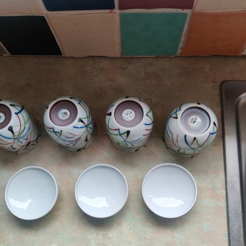 Pottery asian cups - pottery,