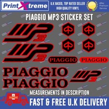Piaggio MP3 Decals Stickers