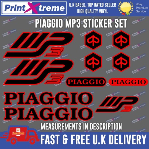 Piaggio mp3 decals stickers - piaggio,