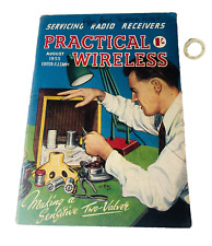 Magazine Practical Wireless August 1955 Mag Vintage ra