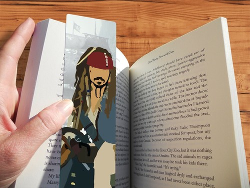 Disney jack sparrow bookmark - disney,
