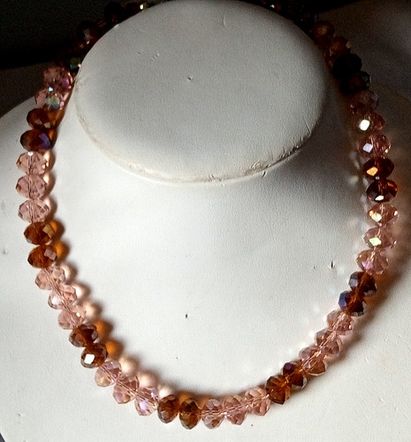Preowned pink amber glass - pink,