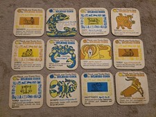 Vintage Bulmers Cider Beer Mat x12 Zodiac Horoscope Full Set Collectable 