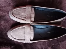 New Look Flat Shoes Size 8 Wide Fit Brown Faux Suede