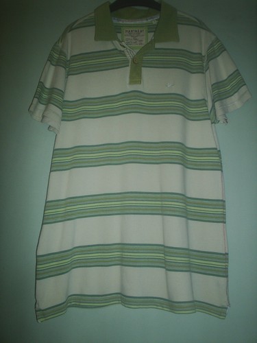 Mantaray shirt green stripe - t,
