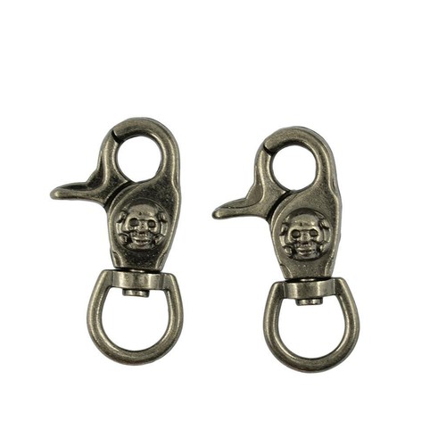 2pcs antique silver skull - 2pcs,
