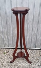 Art Nouveau Hardwood Torchere Plant Stand