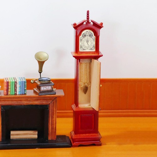 Dolls house grandfather - house, clock