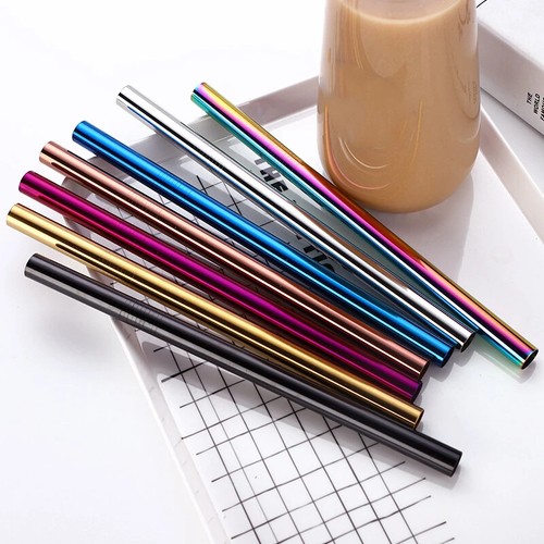Stainless steel straws metal - stainless,