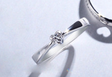 Silver Love Heart Pave Cubic
