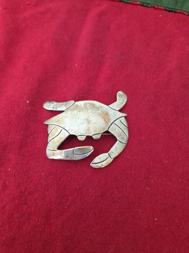 Vintage sterling silver crab - vintage,