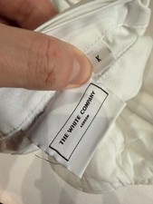 White Company King 400+ Thread Count ? Cotton Duvet Cover Button Closing King 
