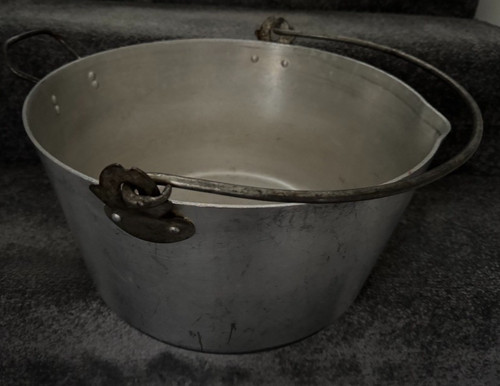 Large vintage aluminium jam - large,